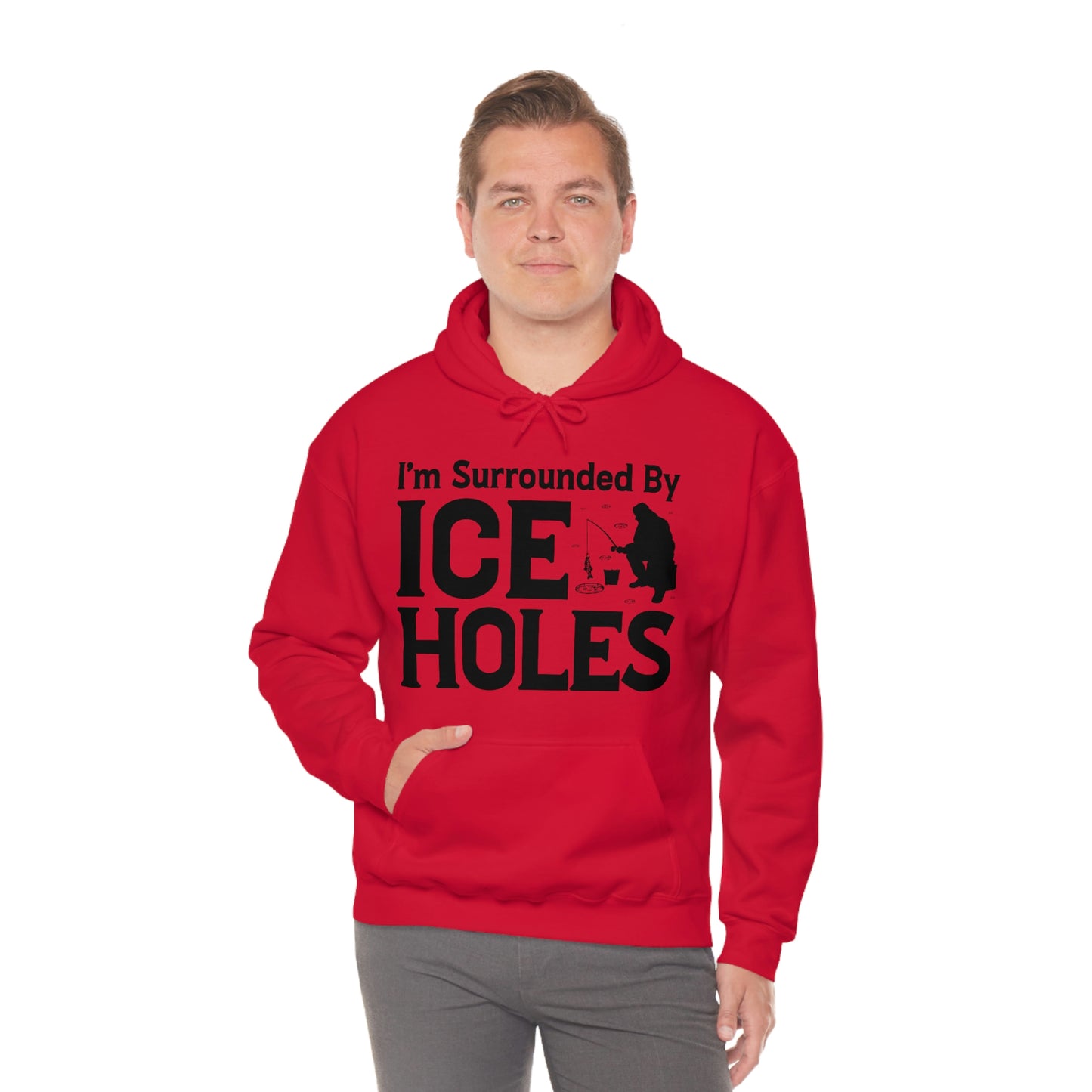 I Am Surrounded By Ice Holes - Unisex Heavy Blend™ Hooded Sweatshirt