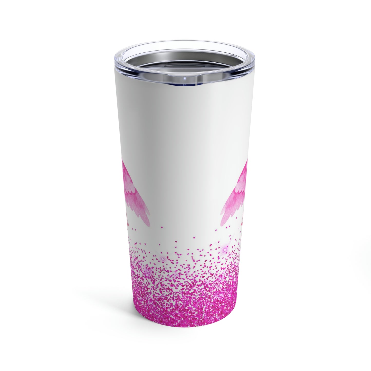 Two Flamingos - Pink Glitter - Tumbler 20oz