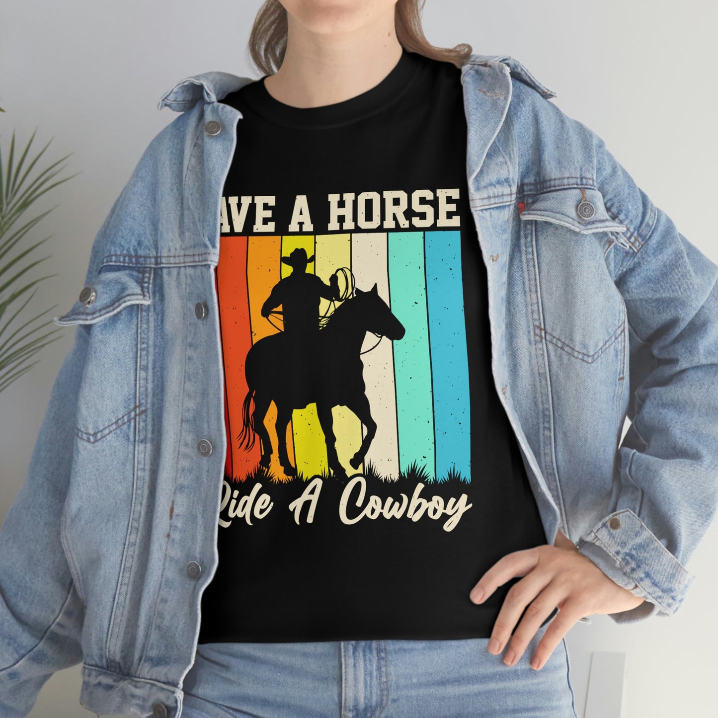 Save A Horse, Ride A Cowboy - Unisex Heavy Cotton Tee