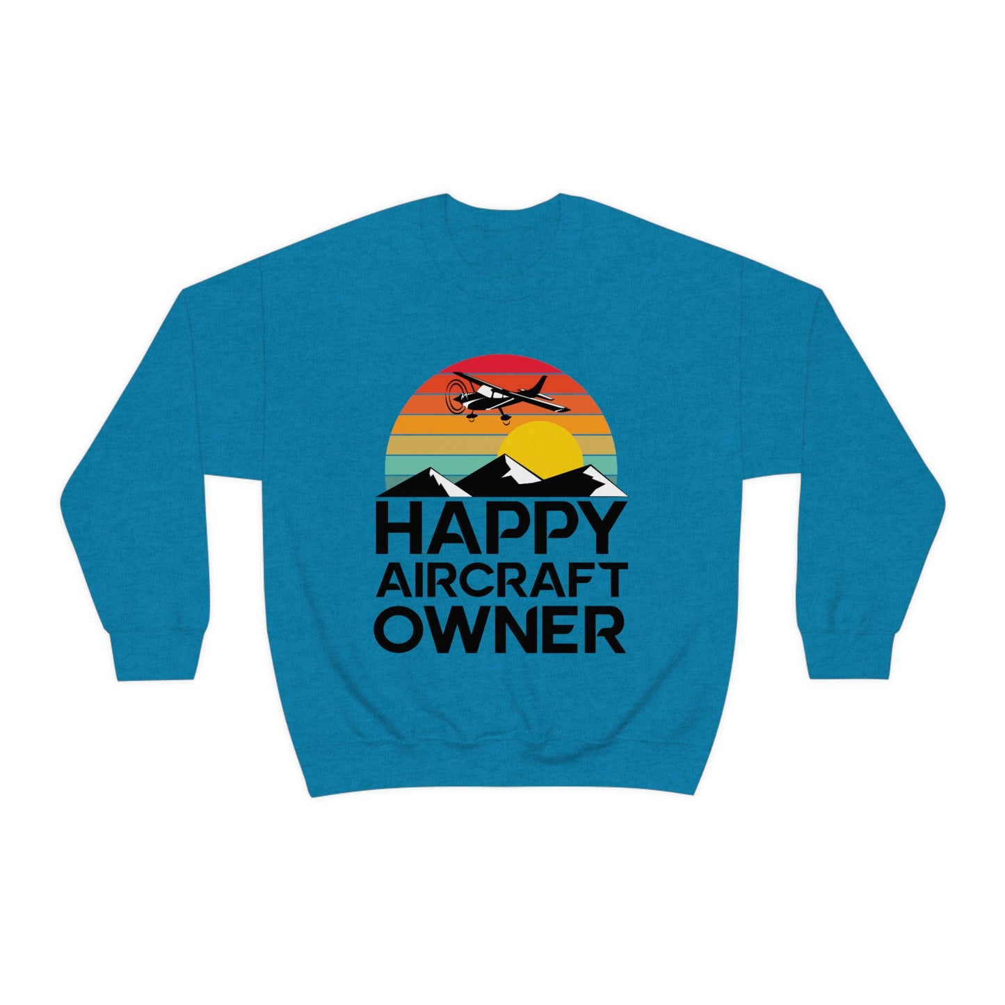 Happy Aircraft Owner - Retro - Unisex Heavy Blend™ Crewneck Sweatshirt