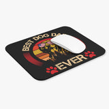 Best Dog Dad Ever - Retro - Mouse Pad (Rectangle)