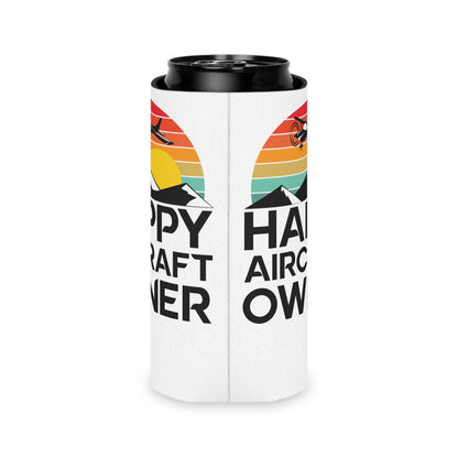 Happy Aircraft Owner - Retro - Can Cooler (Slim)