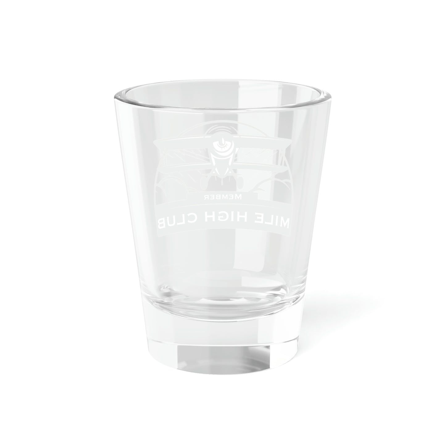 Mile High Club - Biplane - Black - Shot Glass, 1.5oz