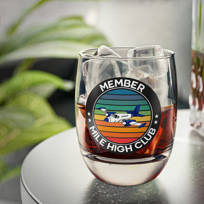 Mile High Club - Member - Circle - Whiskey Glass