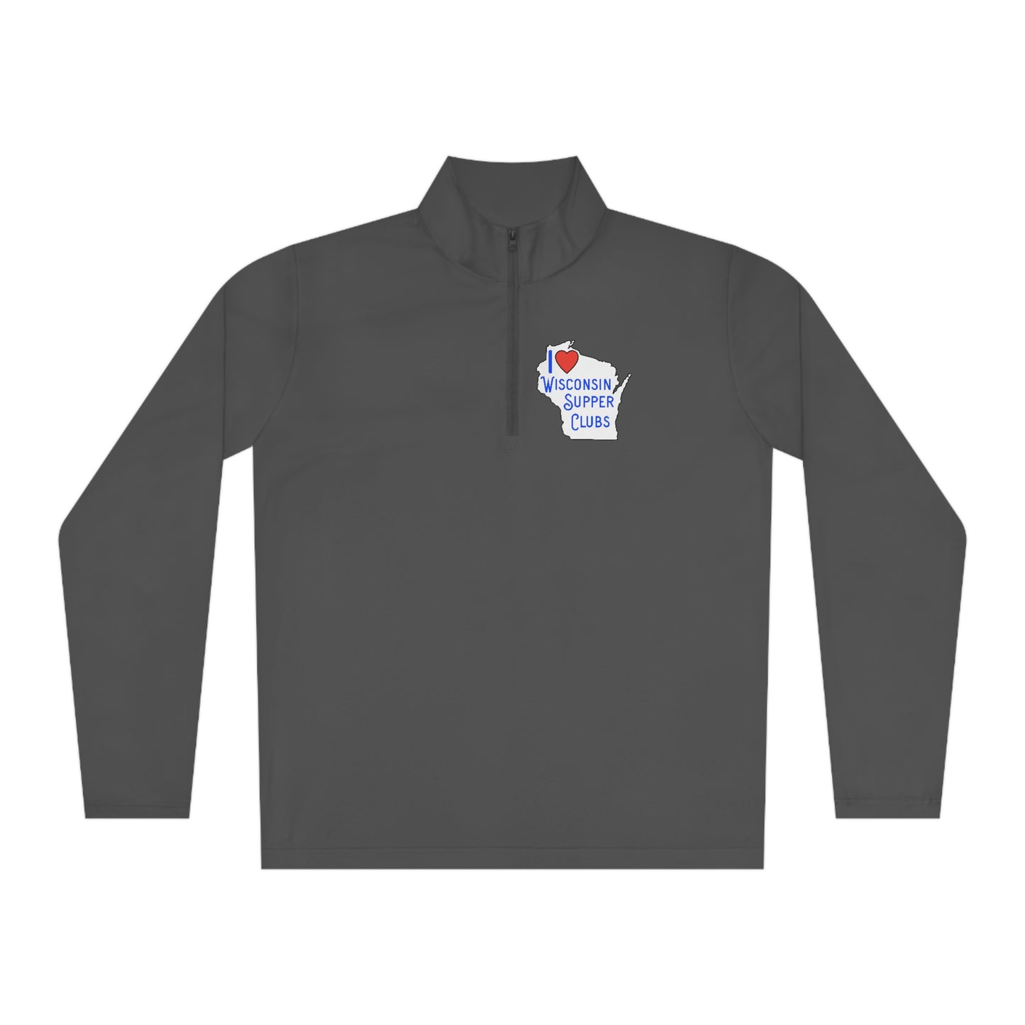 I Love Wisconsin Supper Clubs - Unisex Quarter-Zip Pullover