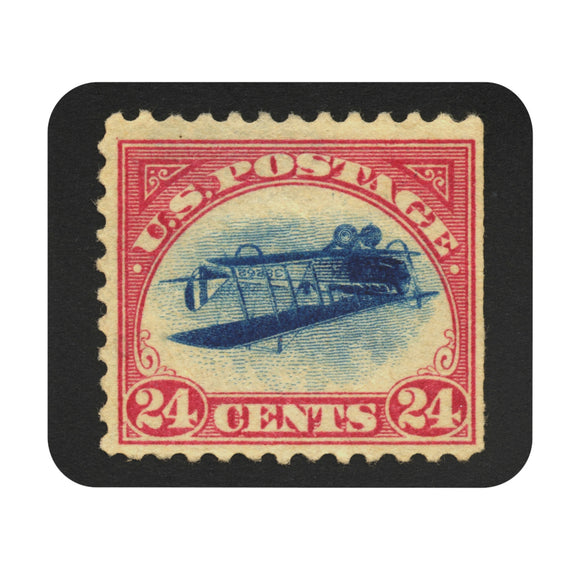 24c Curtiss Jenny Invert Single Stamp  - Mouse Pad (Rectangle)