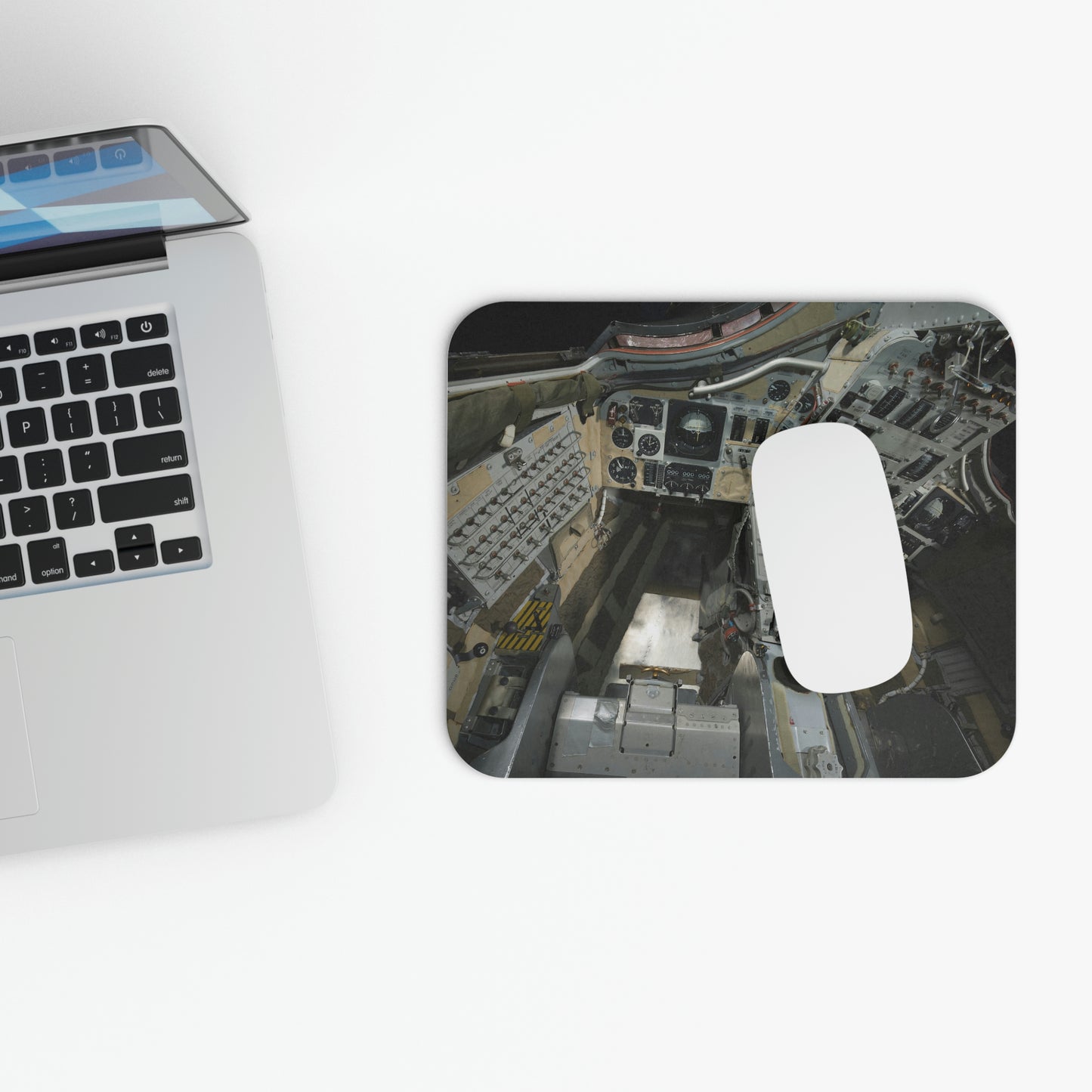 Gemini VII Capsule Cockpit - Mouse Pad (Rectangle)