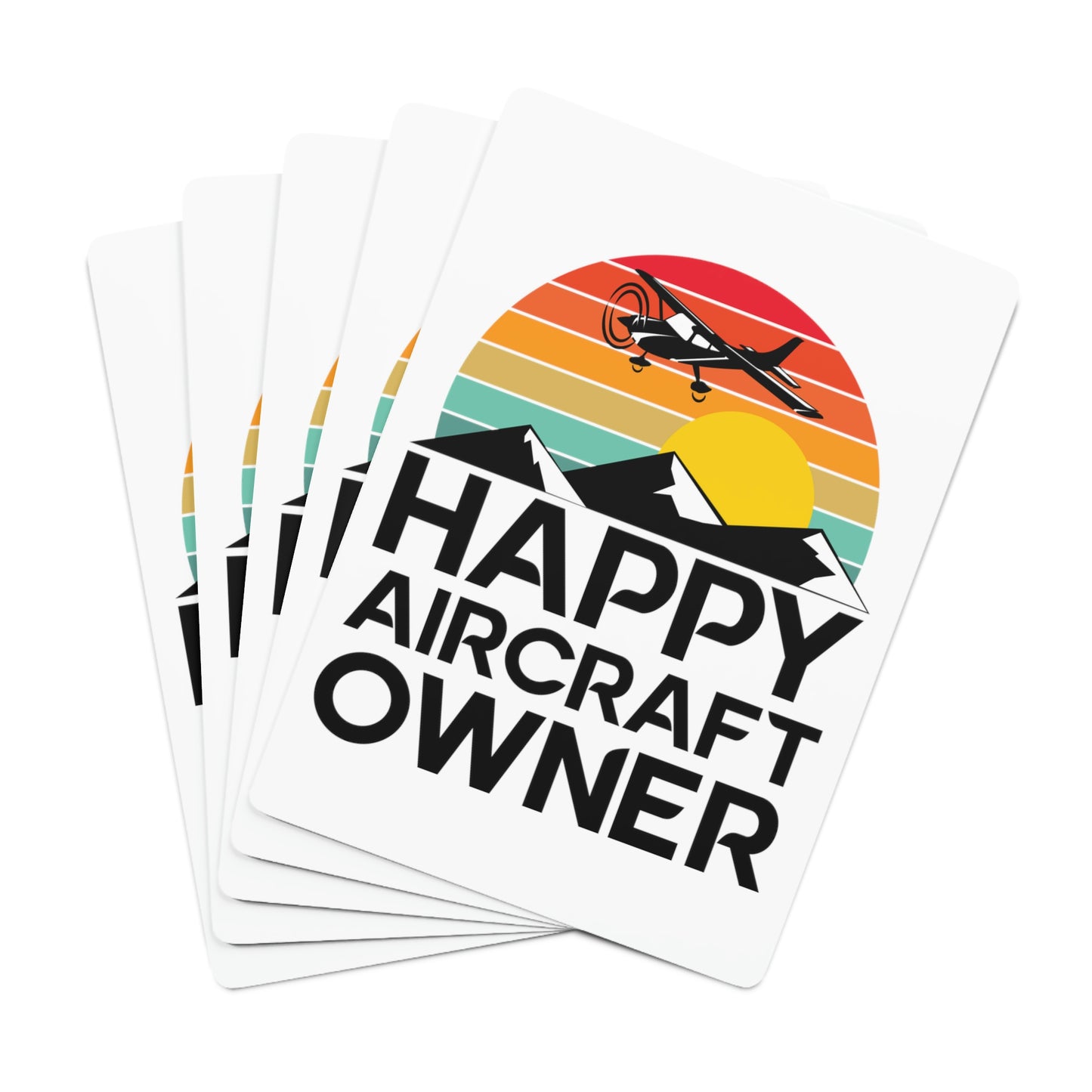 Happy Aircraft Owner - Retro - Custom Poker Cards