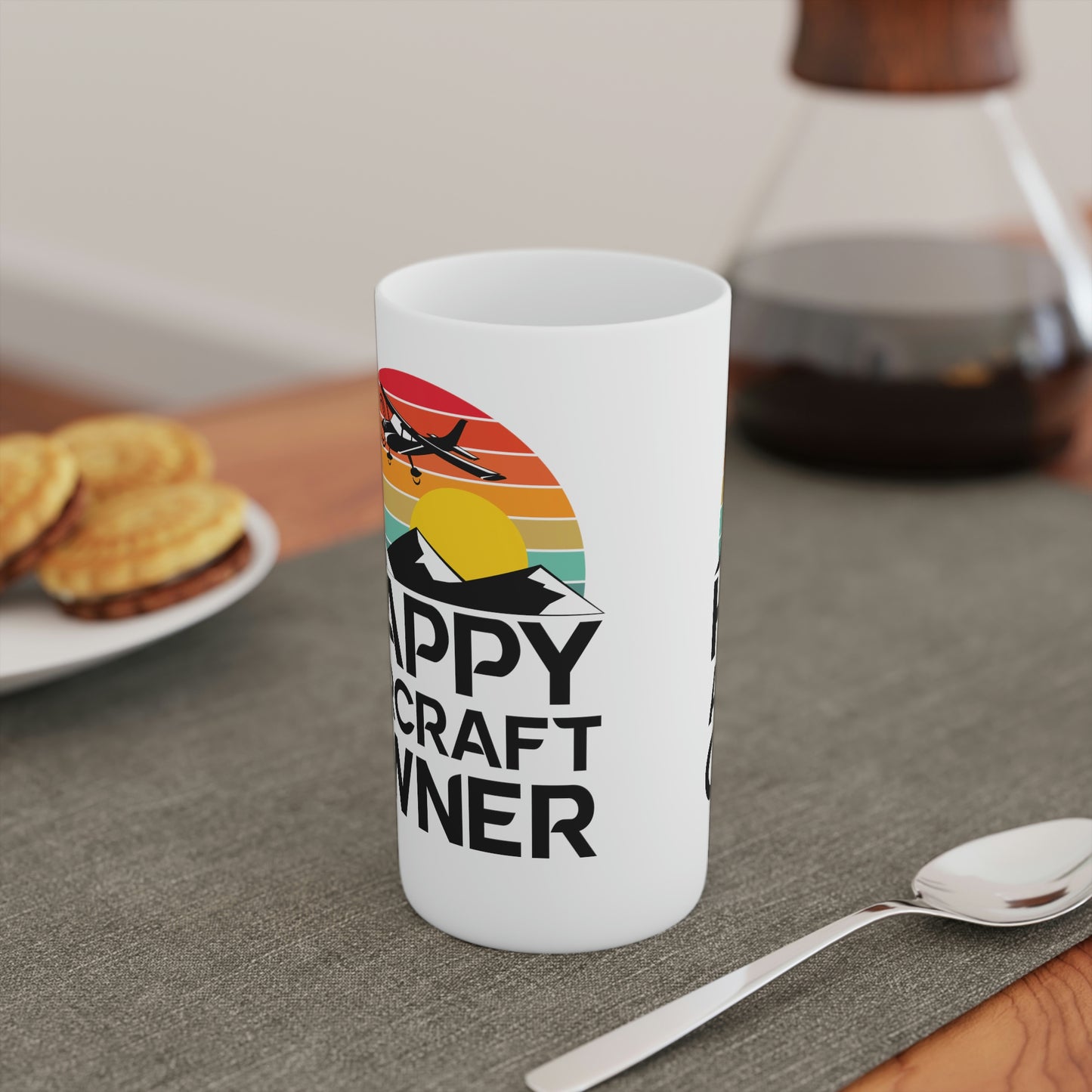 Happy Aircraft Owner - Retro - Conical Coffee Mugs (8oz)