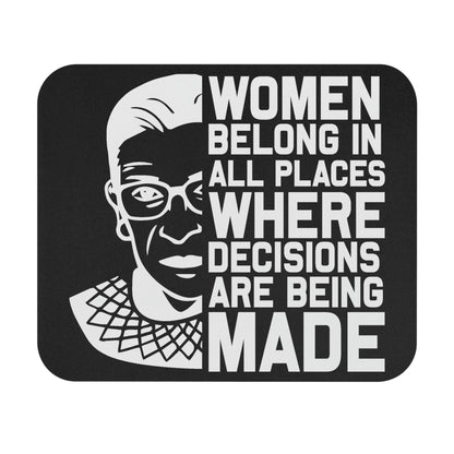 Women Belong In All Places - Mouse Pad (Rectangle)