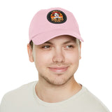 Best Dog Dad Ever - Circle - Dad Hat with Leather Patch (Round)