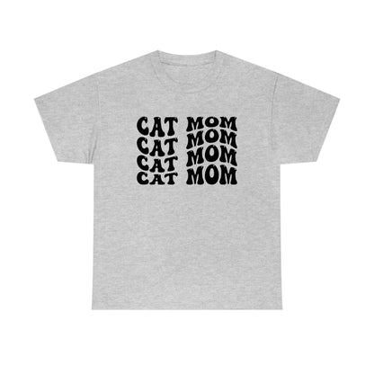 Retro Cat Mom - Unisex Heavy Cotton Tee