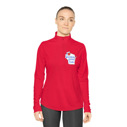 I Love Wisconsin Supper Clubs - Ladies Quarter-Zip Pullover