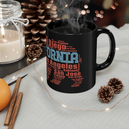 California Bear - Retro - 11oz Black Mug