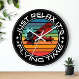 Just Relax - Flying Time - Biplane - Wall Clock