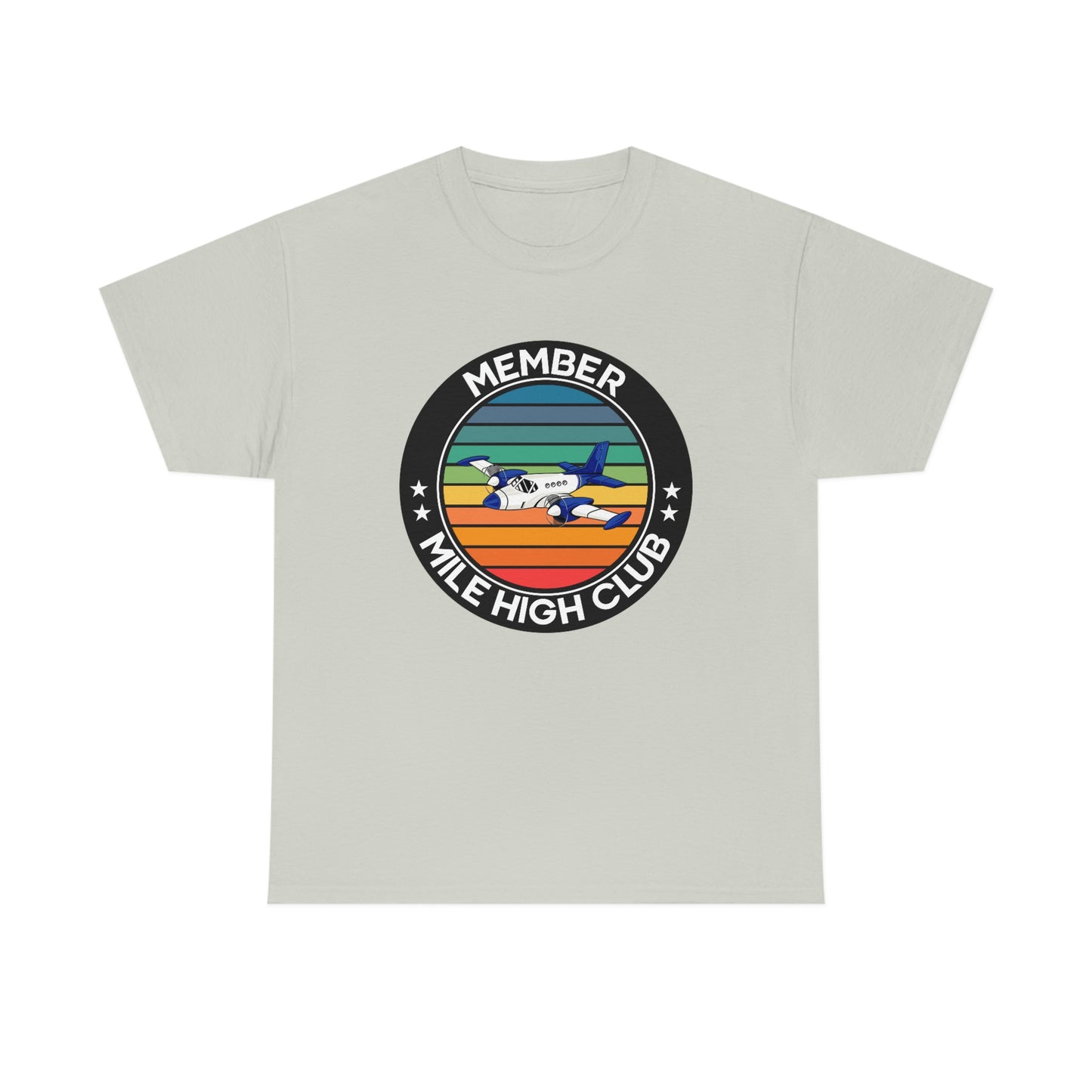 Mile High Club - Member - Circle - Unisex Heavy Cotton Tee