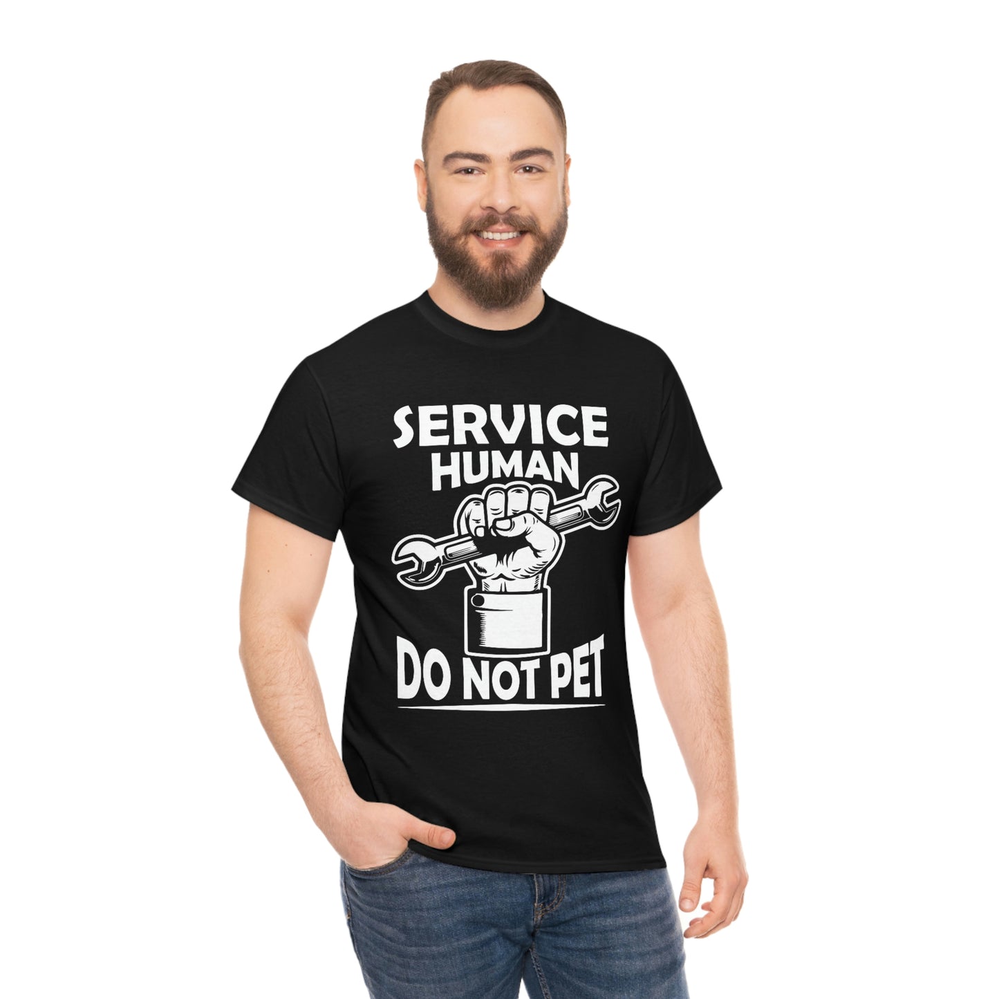 Service Human - Do Not Pet - Unisex Heavy Cotton Tee