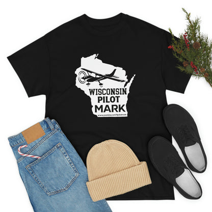 Wisconsin Pilot Mark - YouTube - Unisex Heavy Cotton Tee