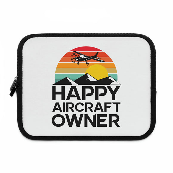 Happy Aircraft Owner - Retro - Laptop Sleeve -10