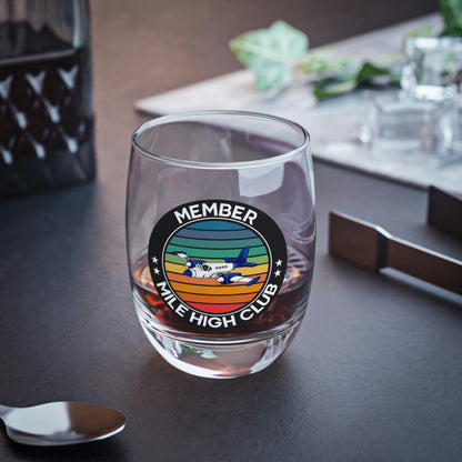 Mile High Club - Member - Circle - Whiskey Glass