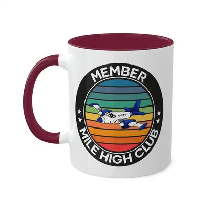 Mile High Club - Member - Circle - Colorful Mugs, 11oz