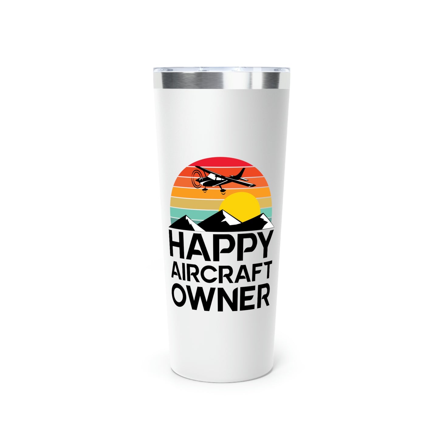 Happy Aircraft Owner - Retro - Copper Vacuum Insulated Tumbler, 22oz