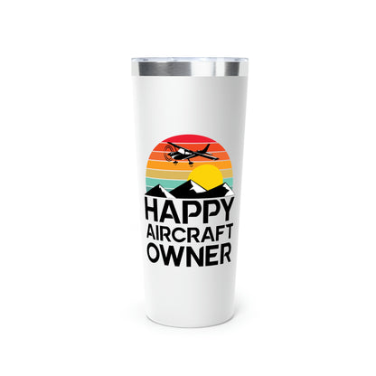 Happy Aircraft Owner - Retro - Copper Vacuum Insulated Tumbler, 22oz