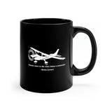 Amelia Earhart - Quote - White - 11oz Black Mug
