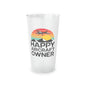 Happy Aircraft Owner - Retro - Frosted Pint Glass, 16oz