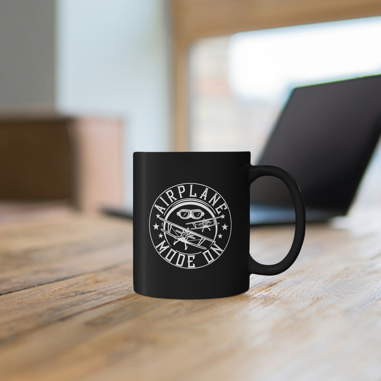 Airplane Mode On - 11oz Black Mug