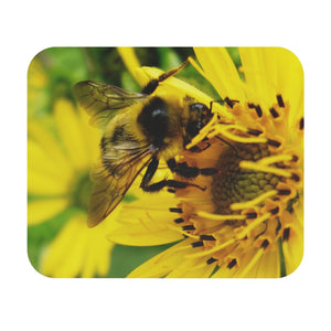 Bee On Yellow Flower - Mouse Pad (Rectangle)