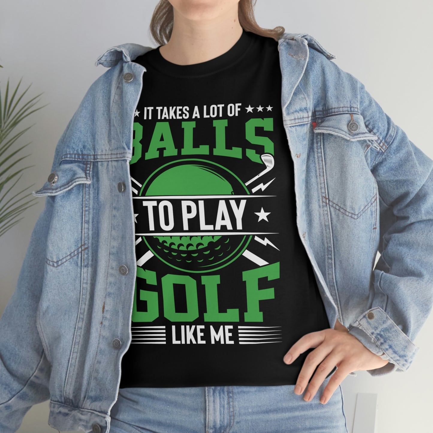 Golf - It Takes A Lot Of Balls - Unisex Heavy Cotton Tee