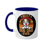 Best Dog Dad Ever - Circle - Colorful Mugs, 11oz