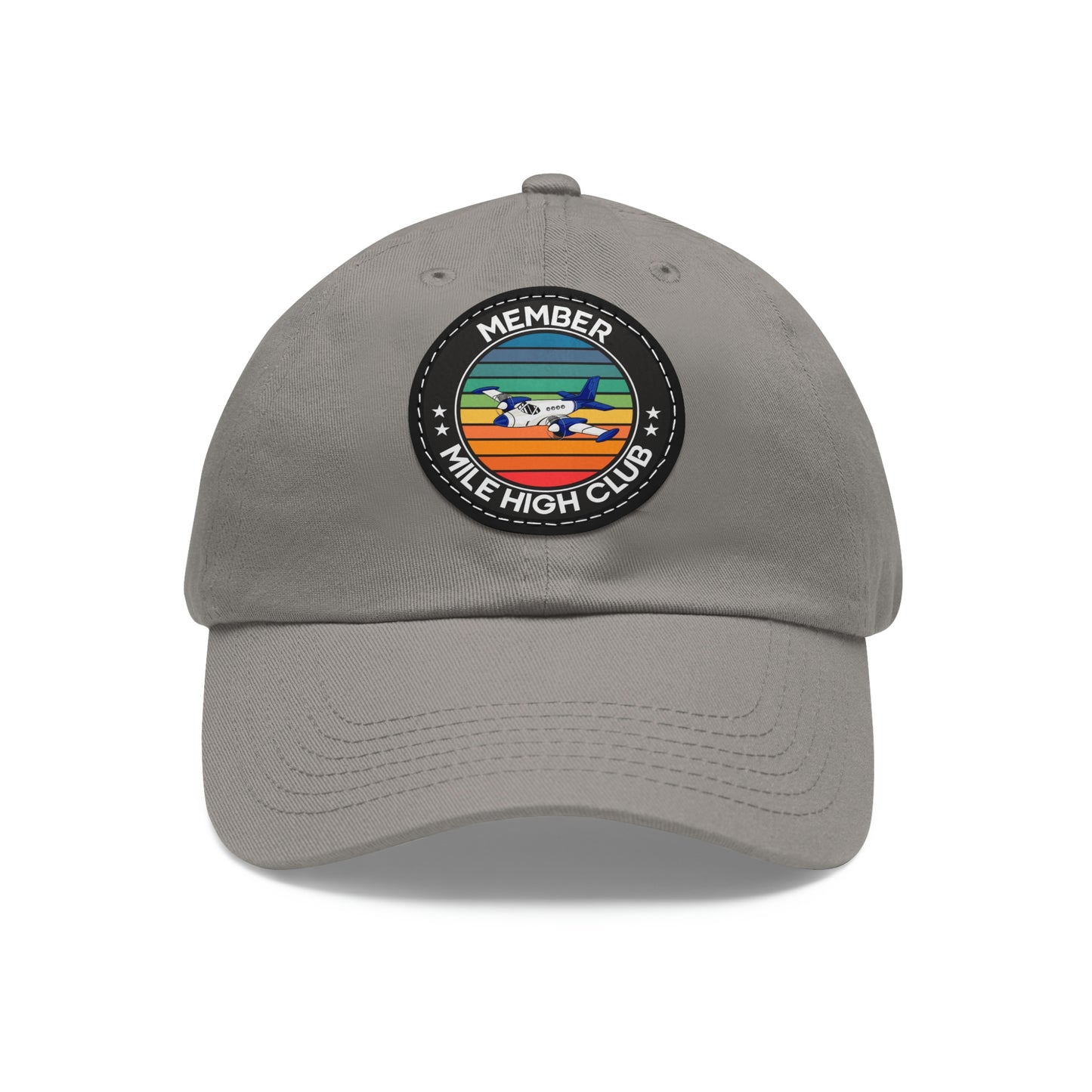 Mile High Club - Member - Circle - Dad Hat with Leather Patch (Round)