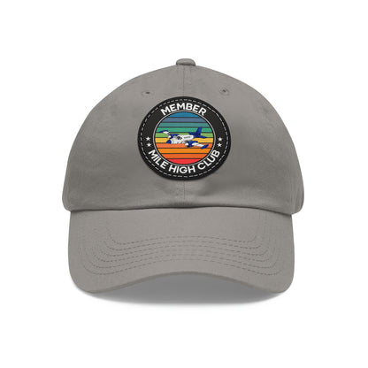 Mile High Club - Member - Circle - Dad Hat with Leather Patch (Round)