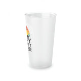 Happy Aircraft Owner - Retro - Frosted Pint Glass, 16oz