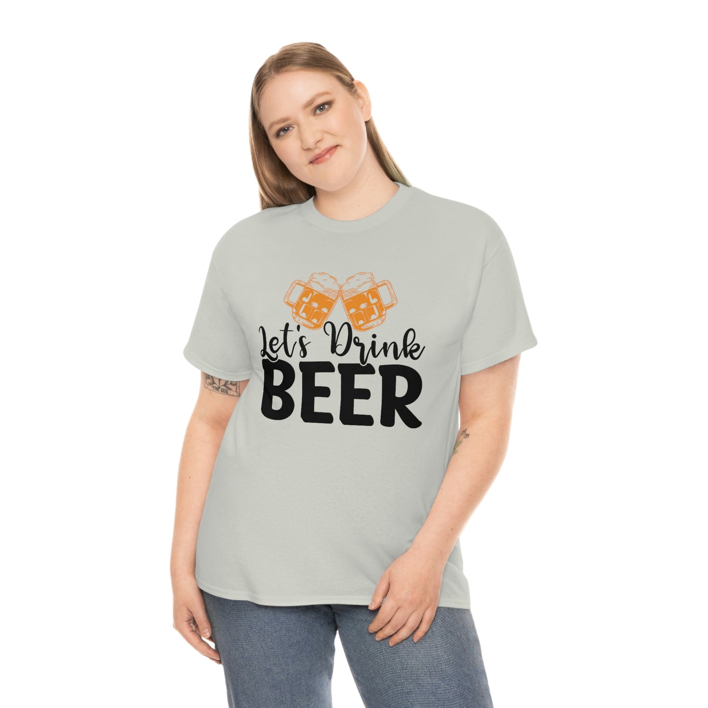 Let's Drink Beer - Unisex Heavy Cotton Tee