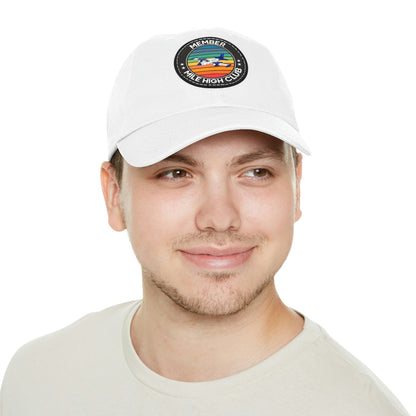 Mile High Club - Member - Circle - Dad Hat with Leather Patch (Round)