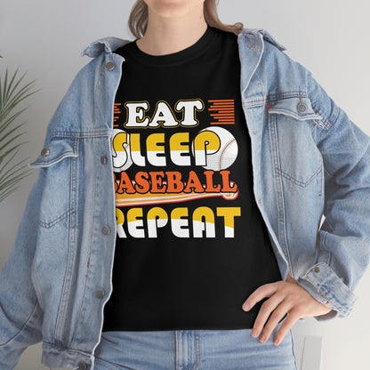 Eat - Sleep - Baseball - Repeat - Unisex Heavy Cotton Tee