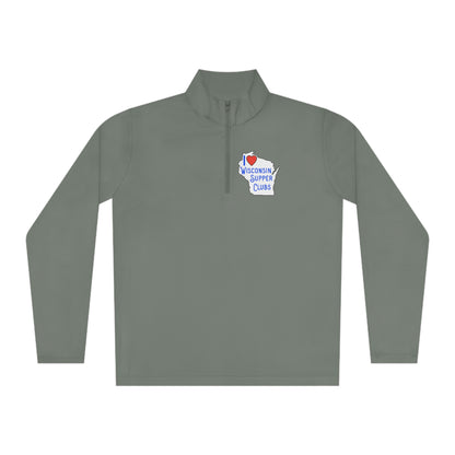 I Love Wisconsin Supper Clubs - Unisex Quarter-Zip Pullover