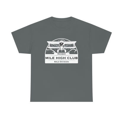 Mile High Club - Biplane - Solo Division - White - Unisex Heavy Cotton Tee