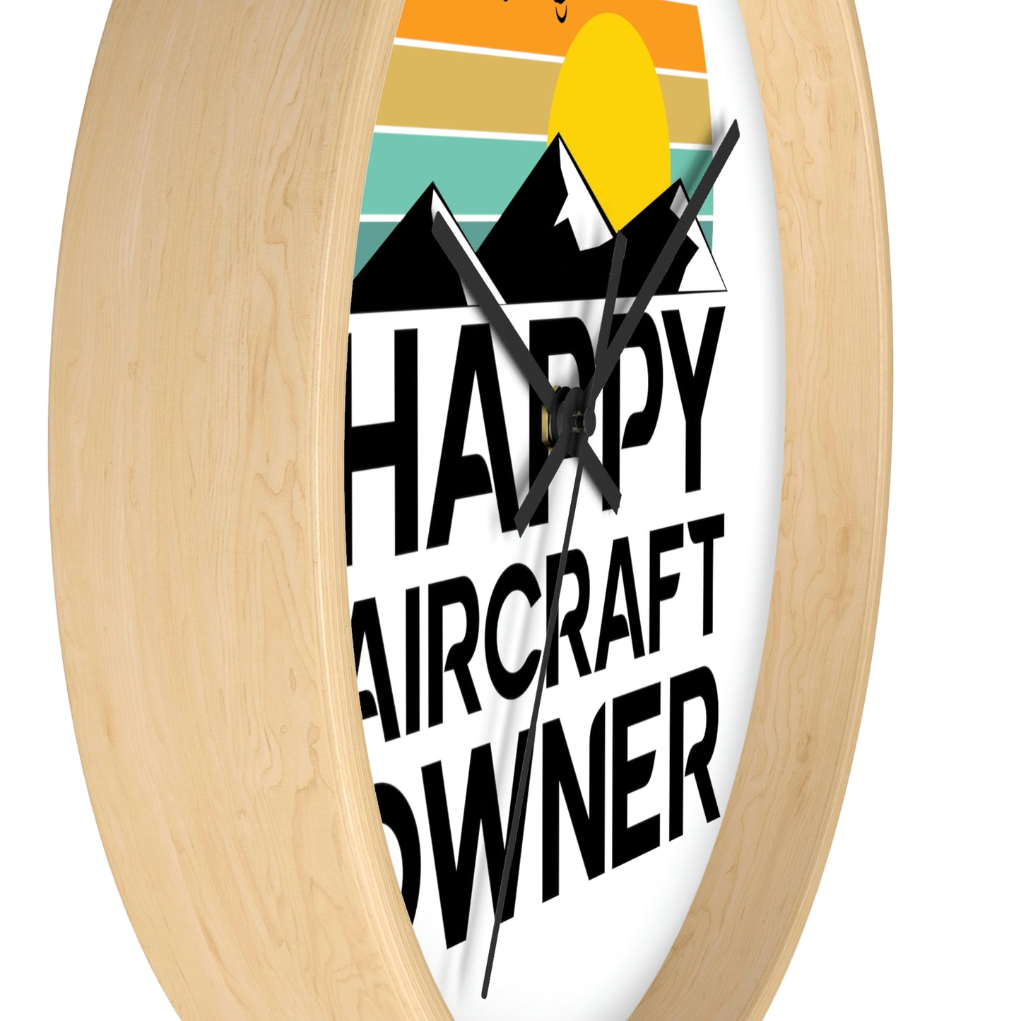 Happy Aircraft Owner - Retro - Circle - Wall Clock