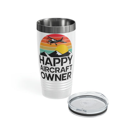 Happy Aircraft Owner - Retro - Ringneck Tumbler, 20oz