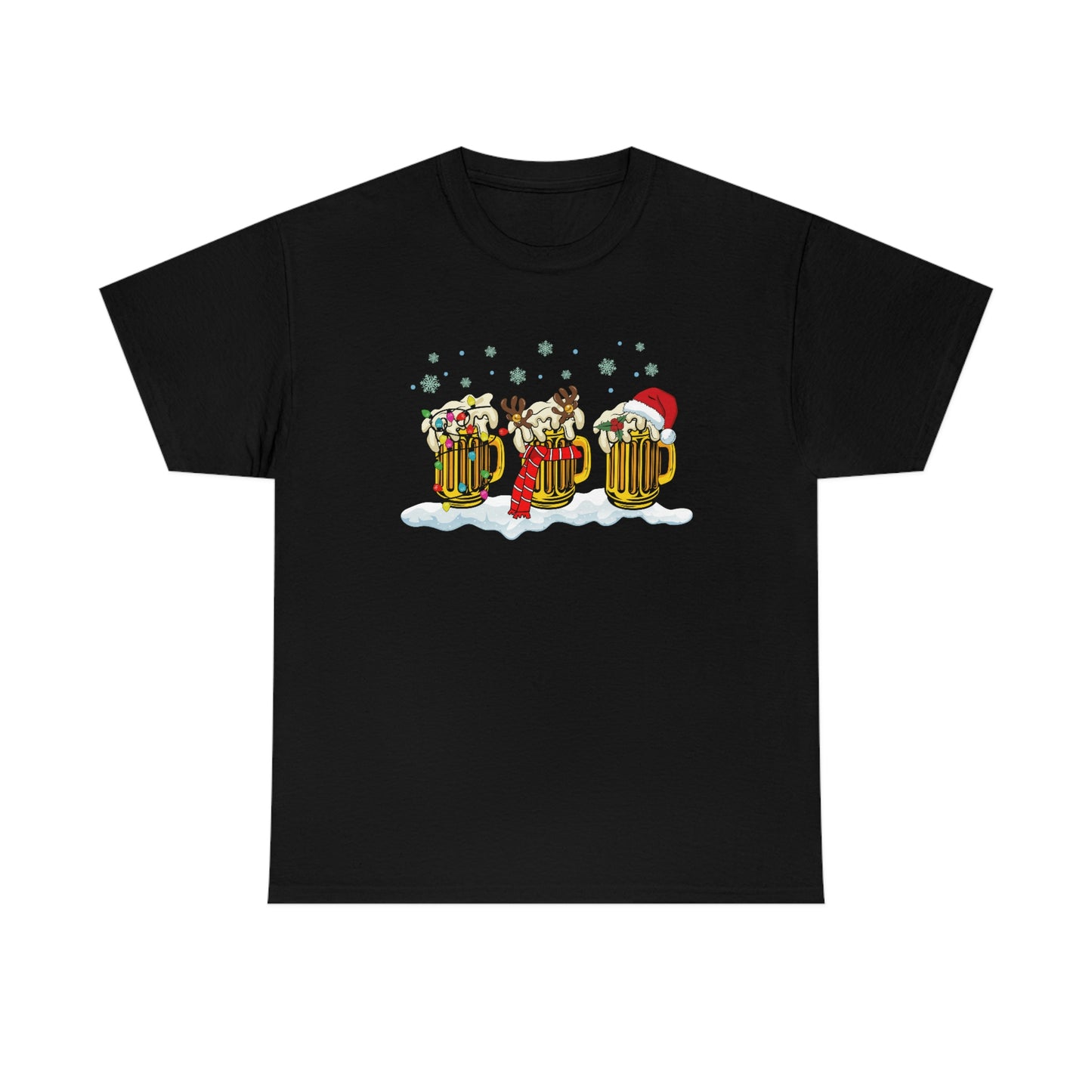 Three Beers For Christmas - Unisex Heavy Cotton Tee