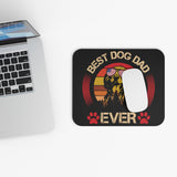 Best Dog Dad Ever - Retro - Mouse Pad (Rectangle)
