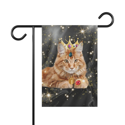 Cat - Crown & Jewels - 12" x 18" Garden Flag