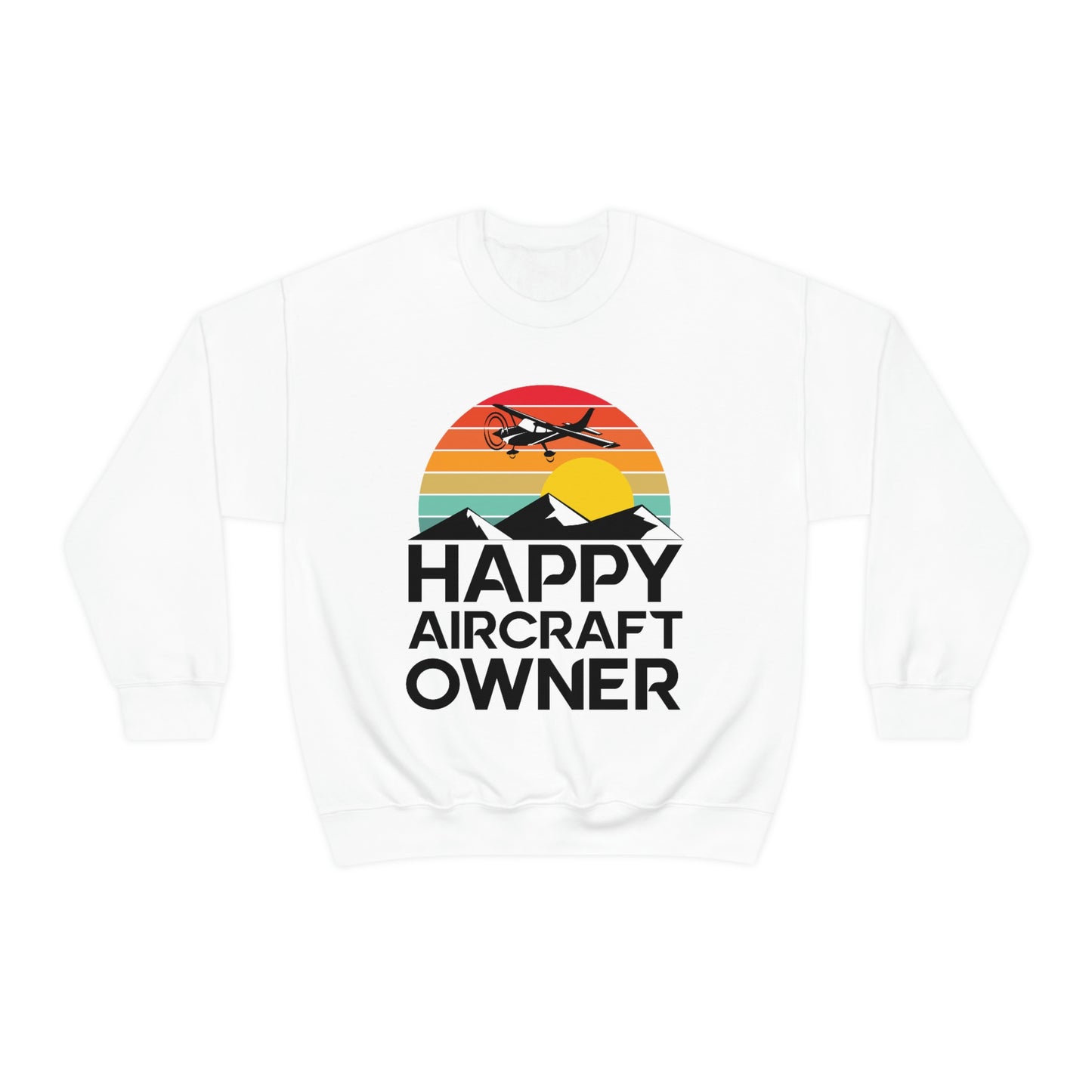 Happy Aircraft Owner - Retro - Unisex Heavy Blend™ Crewneck Sweatshirt