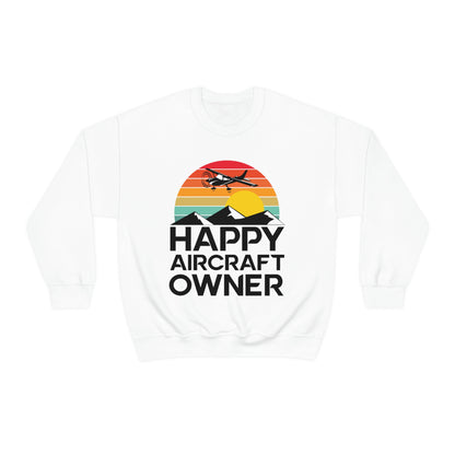 Happy Aircraft Owner - Retro - Unisex Heavy Blend™ Crewneck Sweatshirt