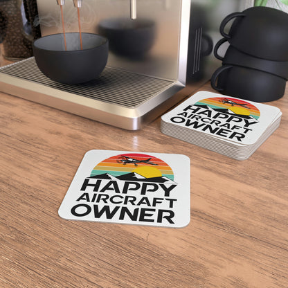 Happy Aircraft Owner - Retro - Coasters (100 pcs)