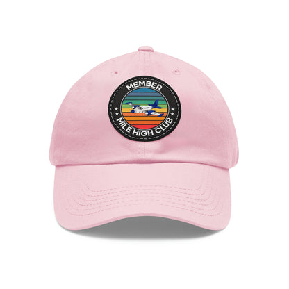 Mile High Club - Member - Circle - Dad Hat with Leather Patch (Round)